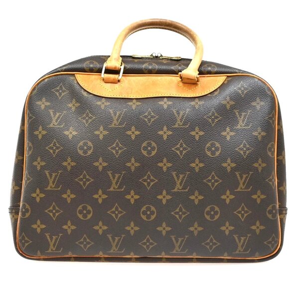 LOUIS VUITTON LV Logo Deauville Hand Bag Monogram Leather Brown M47270 83FB676 - Picture 15 of 16